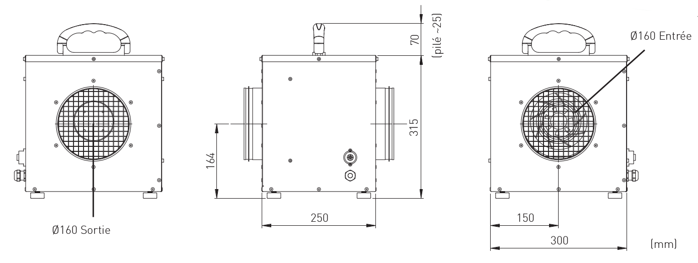 Dimensions accessoire Booster BP10