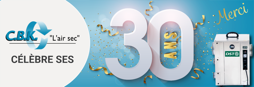 Banniere 30 ans Nouvelle plateforme CBK L'Air Sec